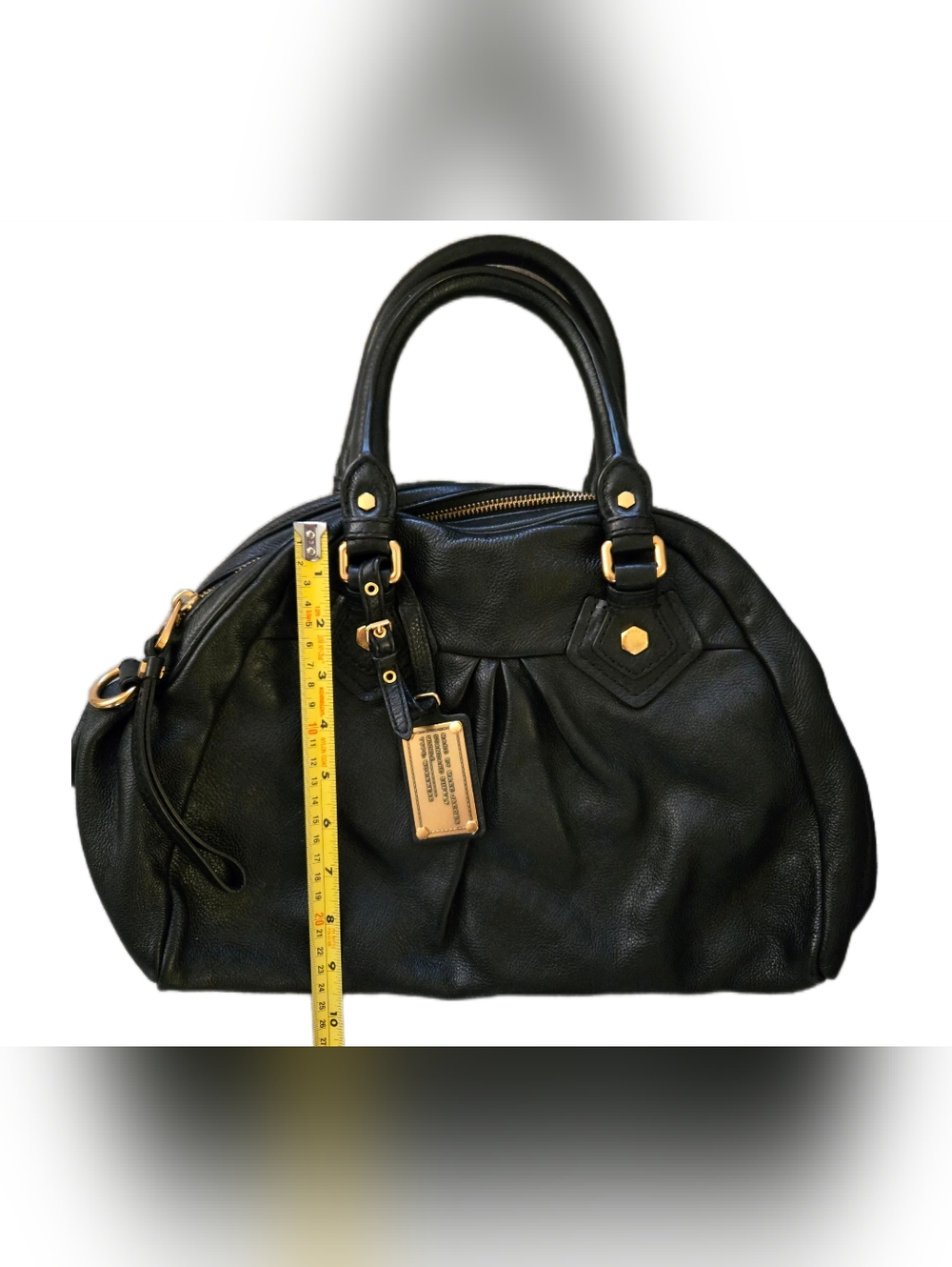 🖤 Marc By Marc Jacobs Classic Q Groovee Satchel Black Leather Crossbody Bag - Picture 13 of 16